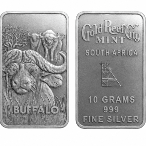 10g Fine Silver Minted Bar - African Big 5