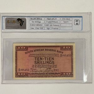 1935 - 10 Shillings - EF40 SANGS Graded