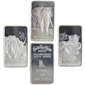 50g - Fine Silver Minted Bar - African Big 5