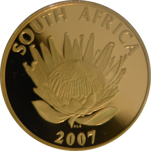 2007 SA Gold Protea - 1oz Proof - Mandela/De Klerk - Image 2