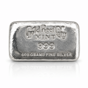 100g Fine Silver Cast Bar - GRC Mint