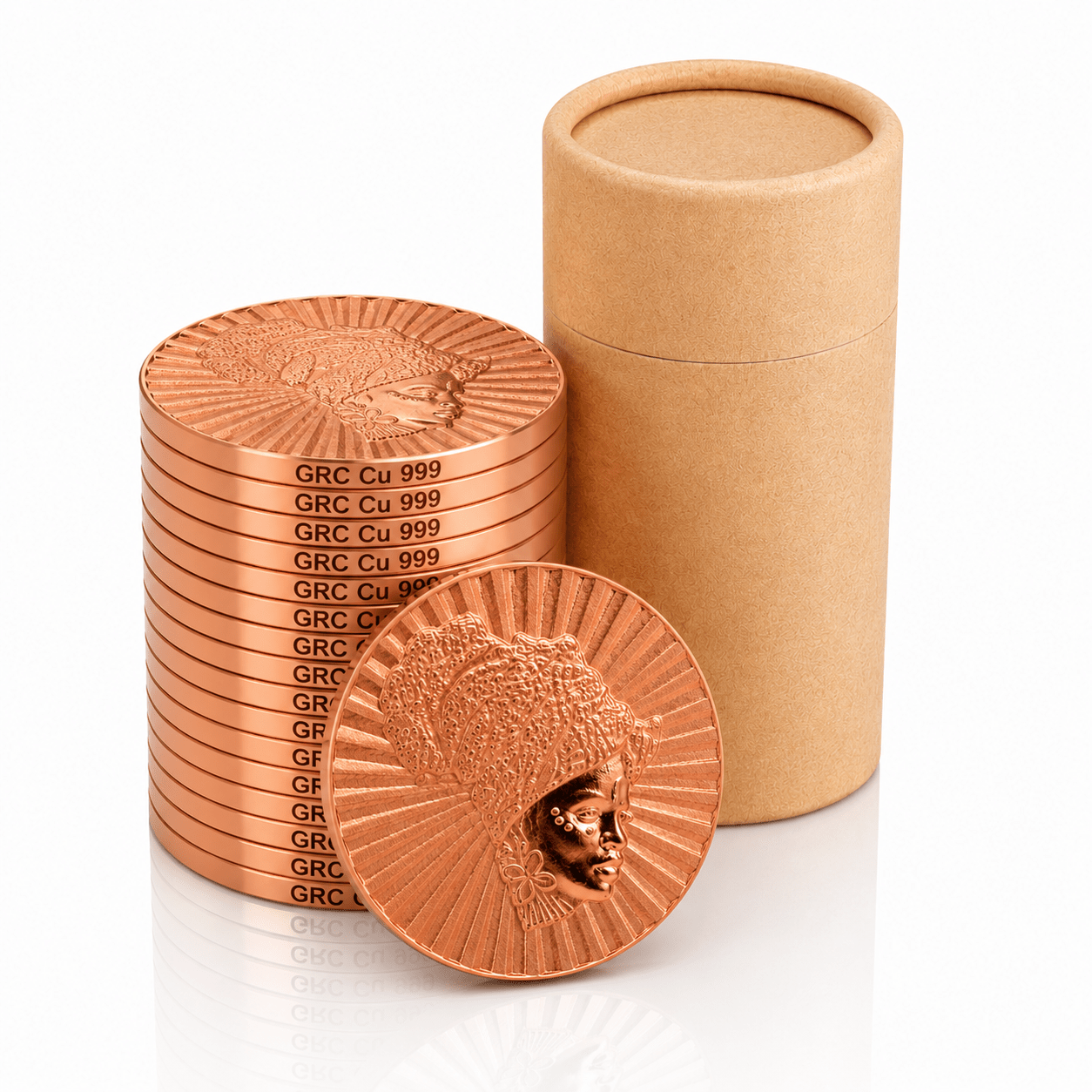 38mm Copper – Mama Africa – Tube of 24 – Gold Reef City Mint