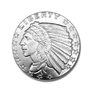 1/10 oz Fine Silver Indian Round + Capsule