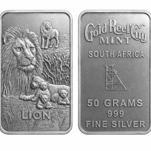 50g - Fine Silver Minted Bar - African Big 5