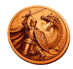 1oz Pure Copper - The Dragon Slayer