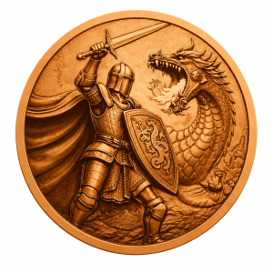 1oz Pure Copper - The Dragon Slayer